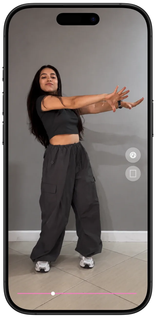Recording with speed control and mirror mode